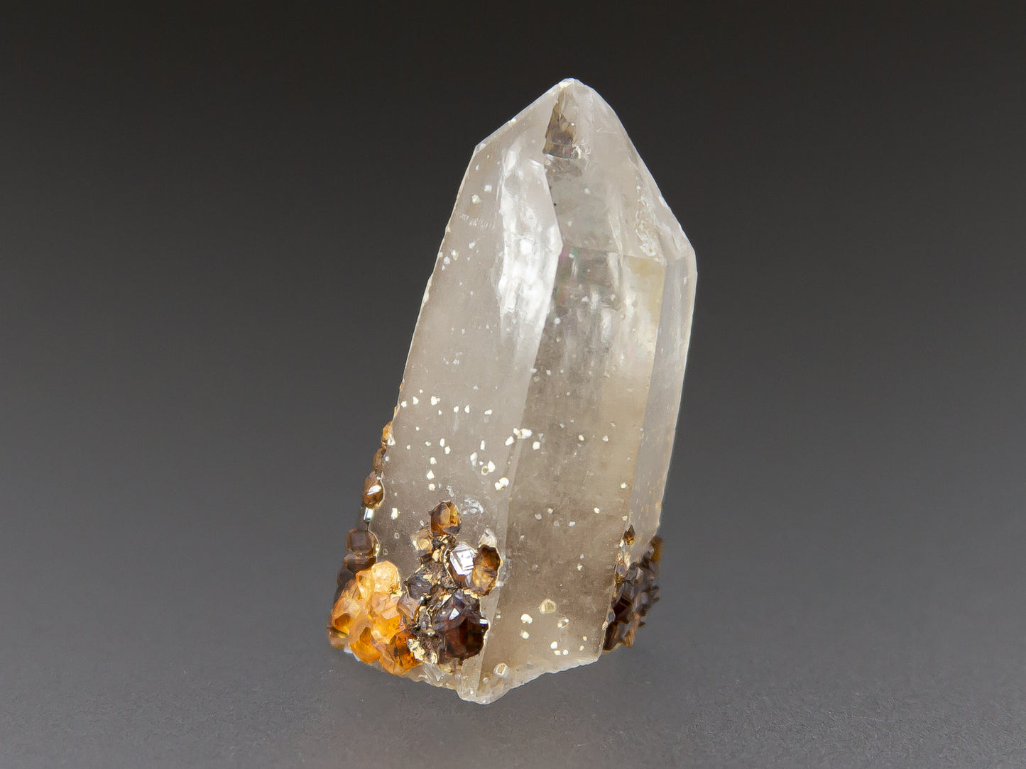 Spessartine Garnet & Smoky Quartz