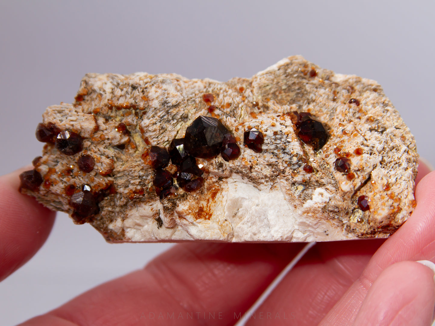Spessartine Garnet on Microcline
