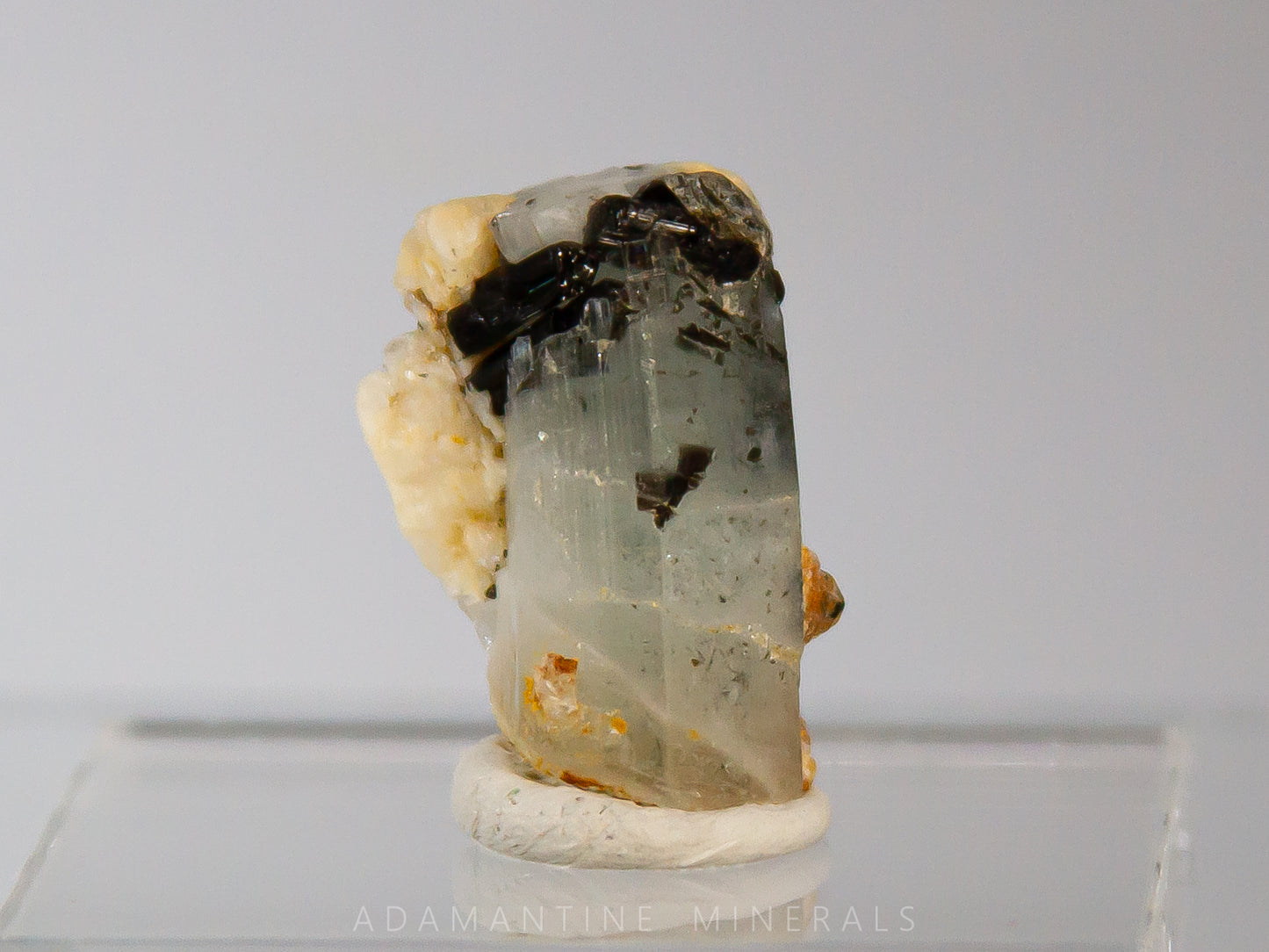 Beryl var. Aquamarine, Tourmaline & Albite