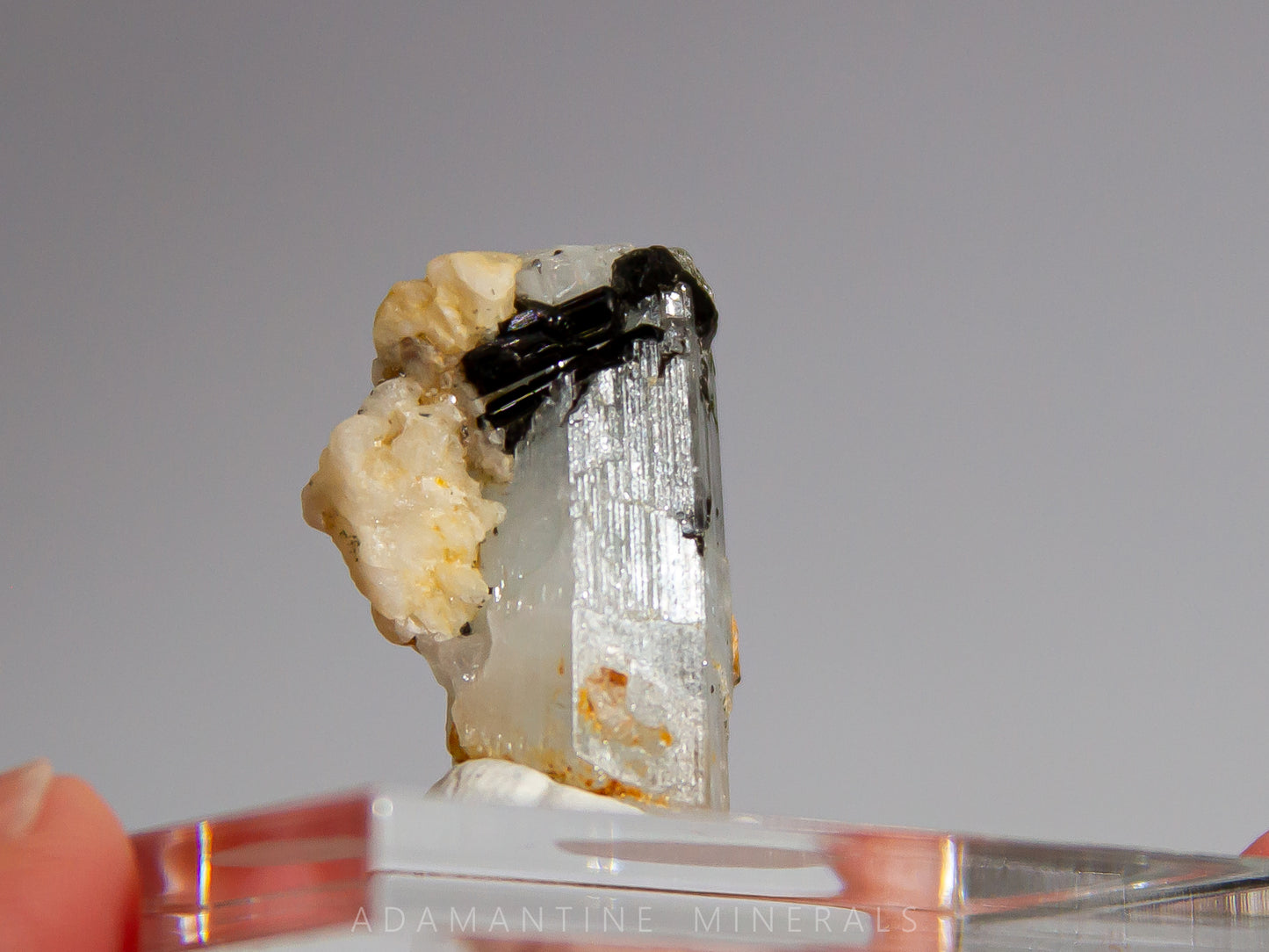 Beryl var. Aquamarine, Tourmaline & Albite