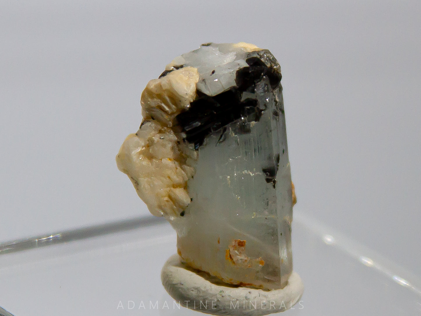 Beryl var. Aquamarine, Tourmaline & Albite