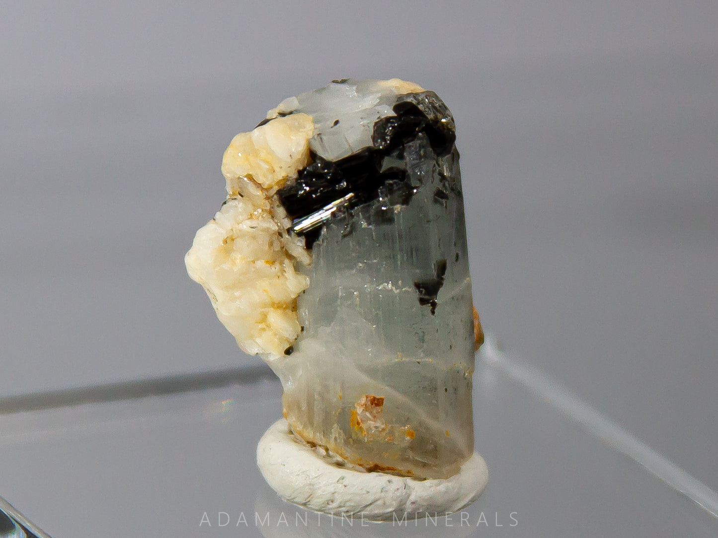 Beryl var. Aquamarine, Tourmaline & Albite