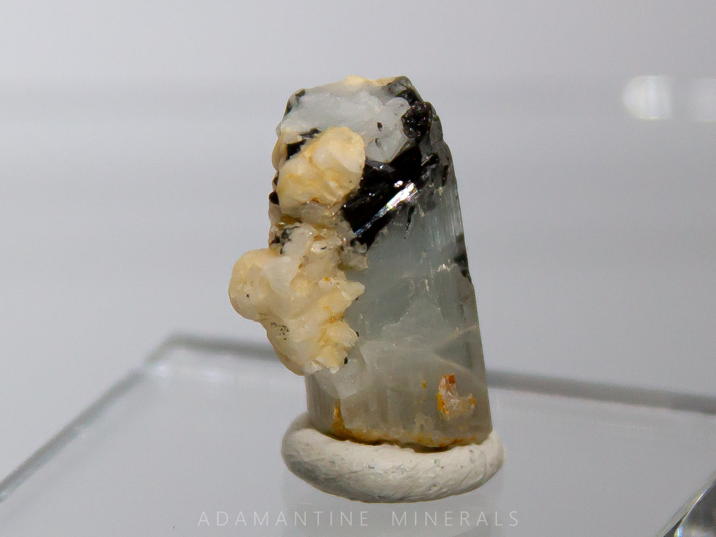 Beryl var. Aquamarine, Tourmaline & Albite