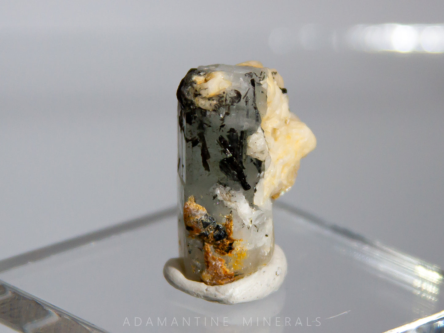 Beryl var. Aquamarine, Tourmaline & Albite