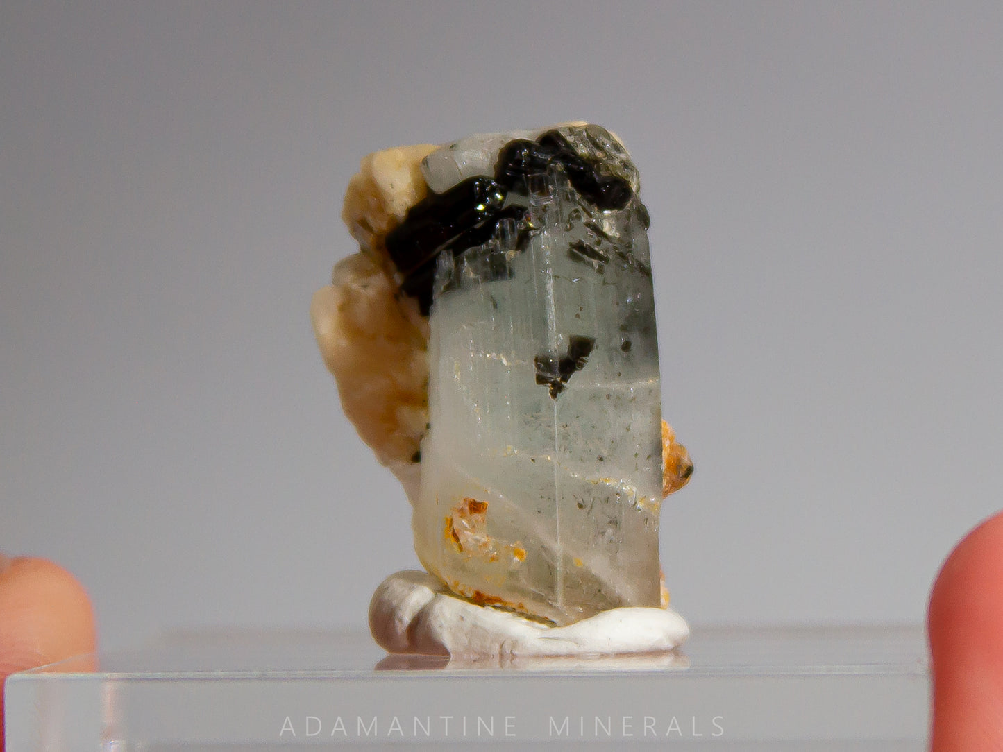 Beryl var. Aquamarine with Tourmaline and Albite