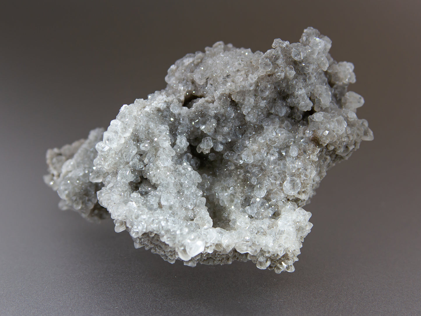 Mineral sample on a gray background