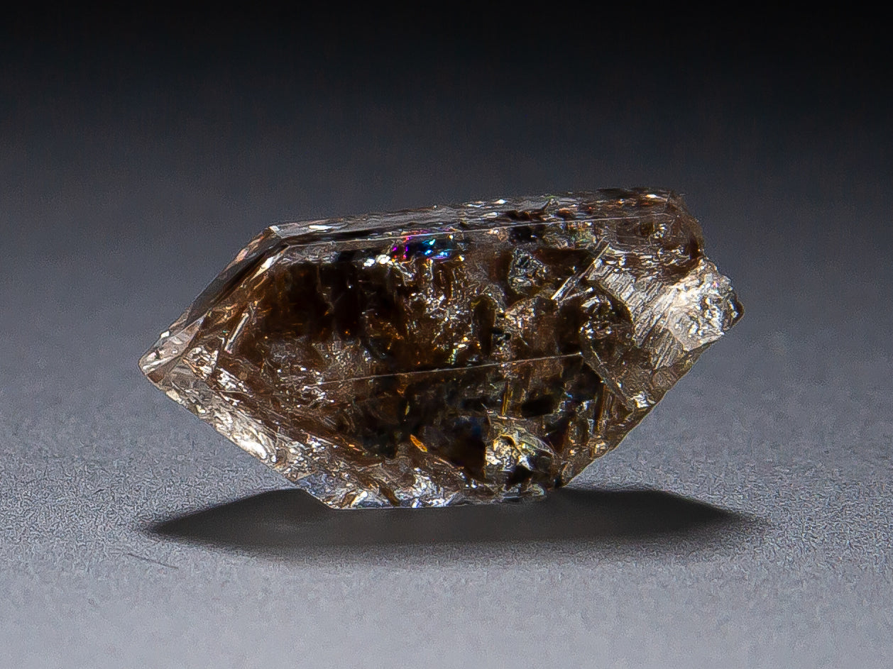 Quartz Var. Herkimer Diamond and Hydrocarbon