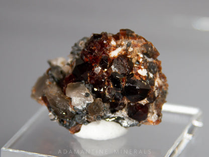 Spessartine Garnet with Smoky Quartz