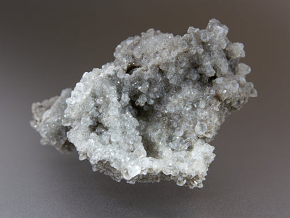 Mineral sample on a gray background