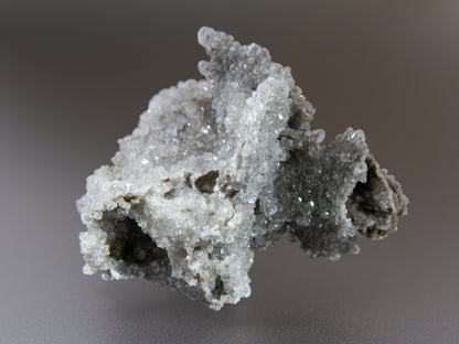 Mineral sample on a gray background