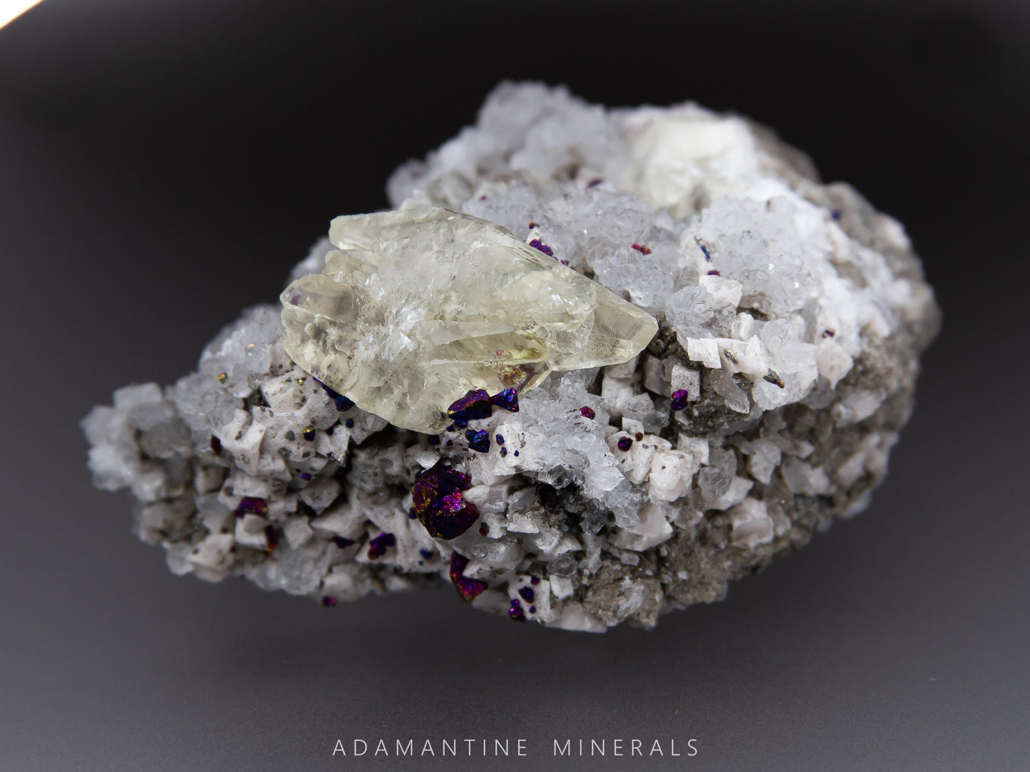 Chalcopyrite, Calcite, Quartz and Dolomite