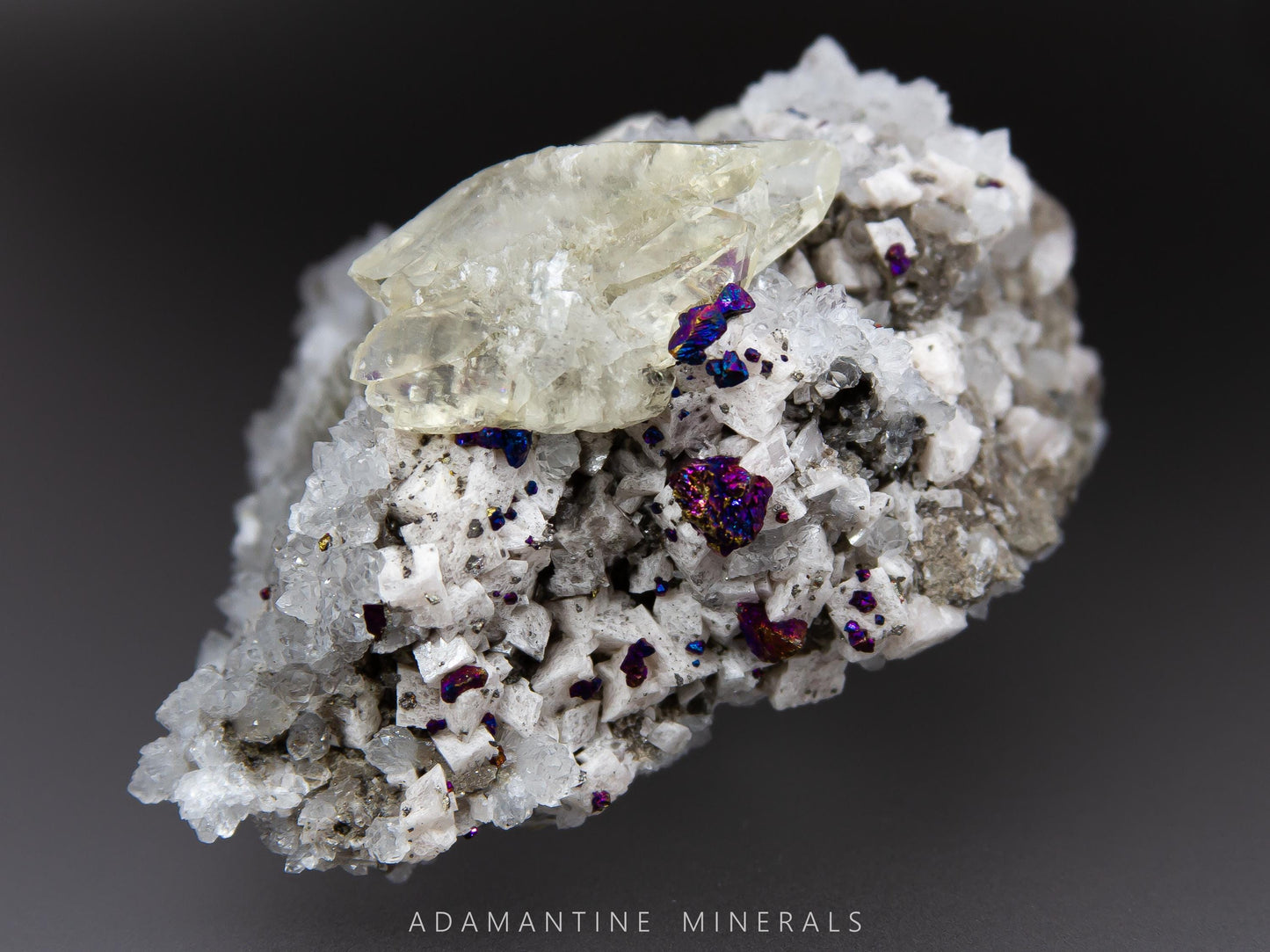 Chalcopyrite, Calcite, Quartz and Dolomite