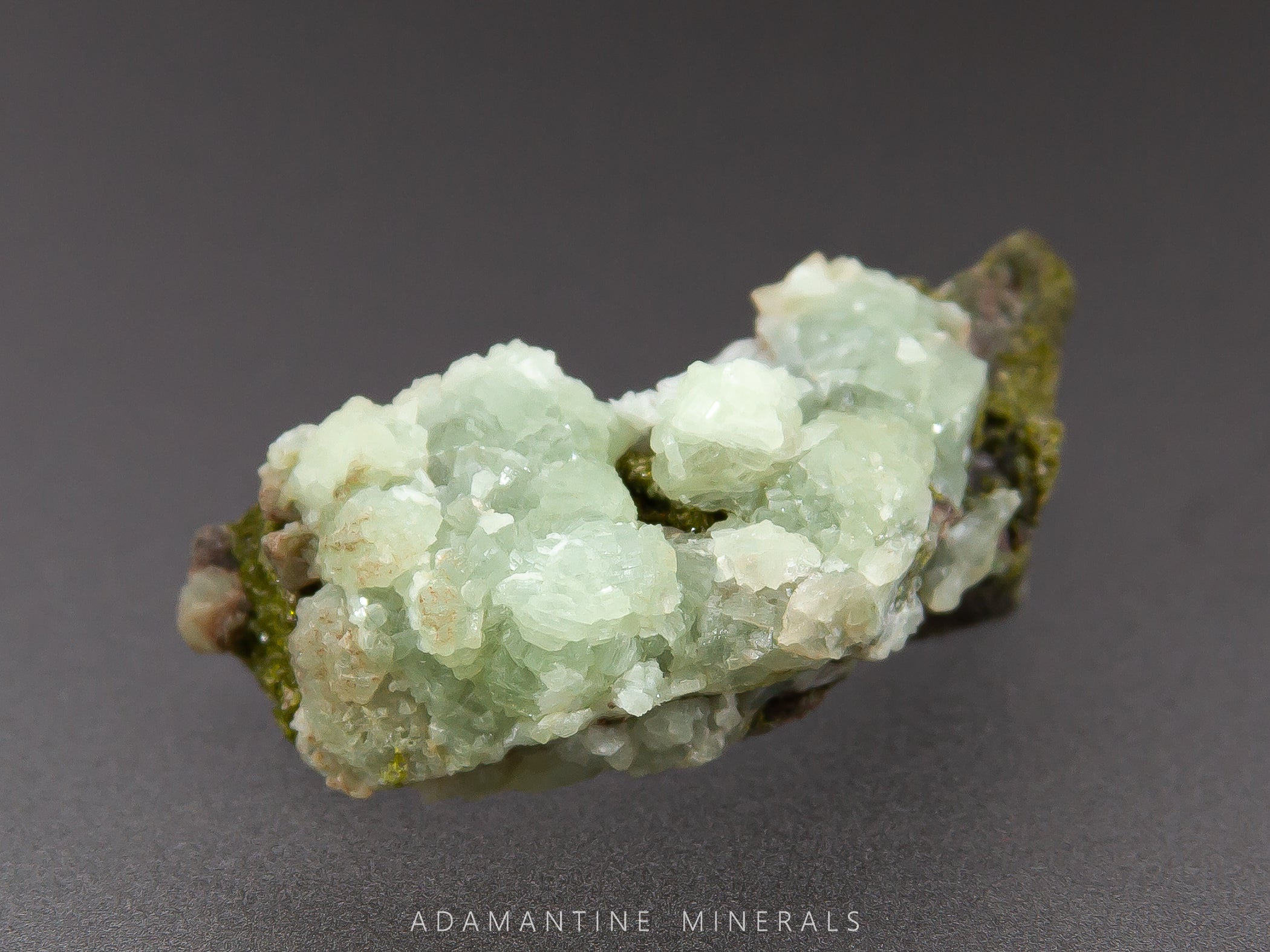 Adamantine Color Prehnite - Michigan Specimen with Good Color | Adamantine Minerals