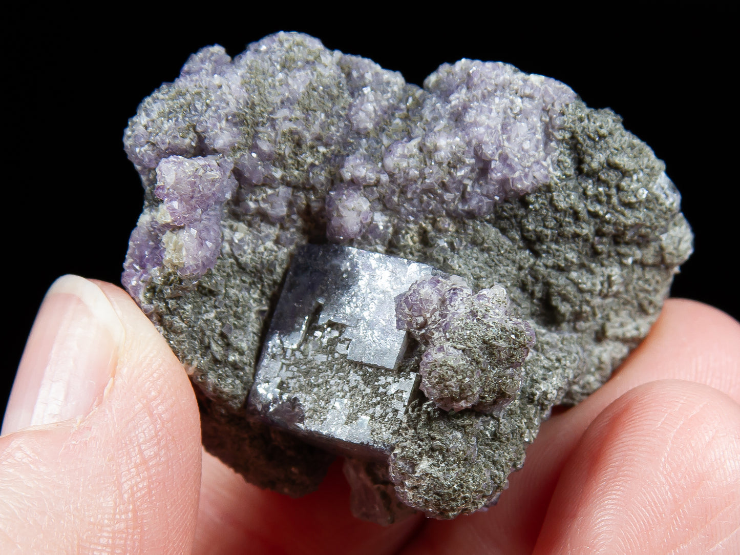 Fluorite, Quartz, and Chlorite