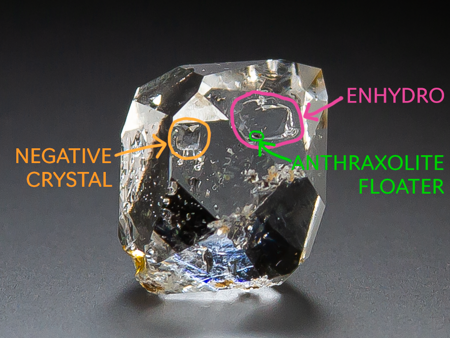 Quartz Var. Herkimer Diamond with Enhydro