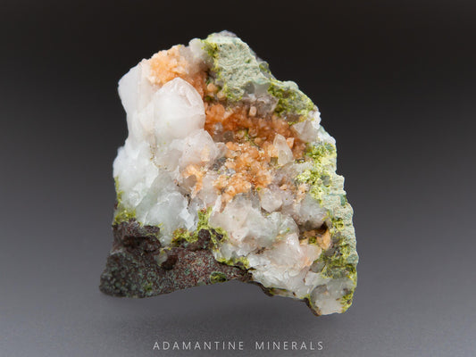 Quartz, Microcline, and Epidote on Amygdaloidal Basalt