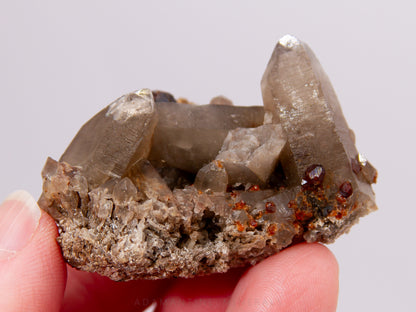 Smoky Quartz & Spessartine Garnet