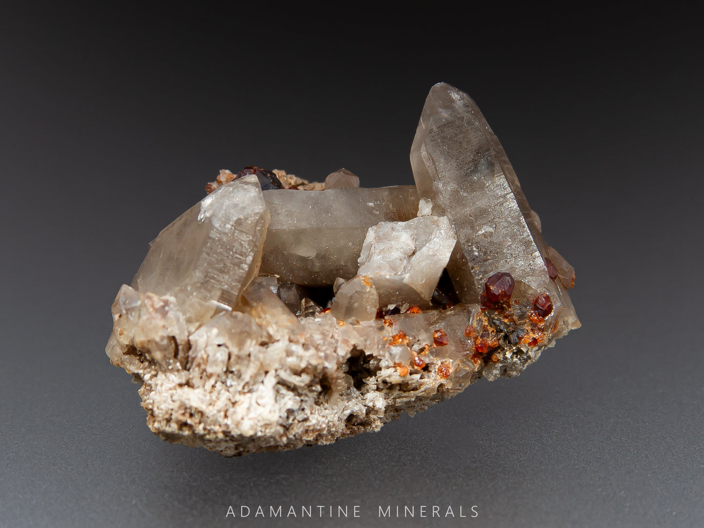 Smoky Quartz & Spessartine Garnet