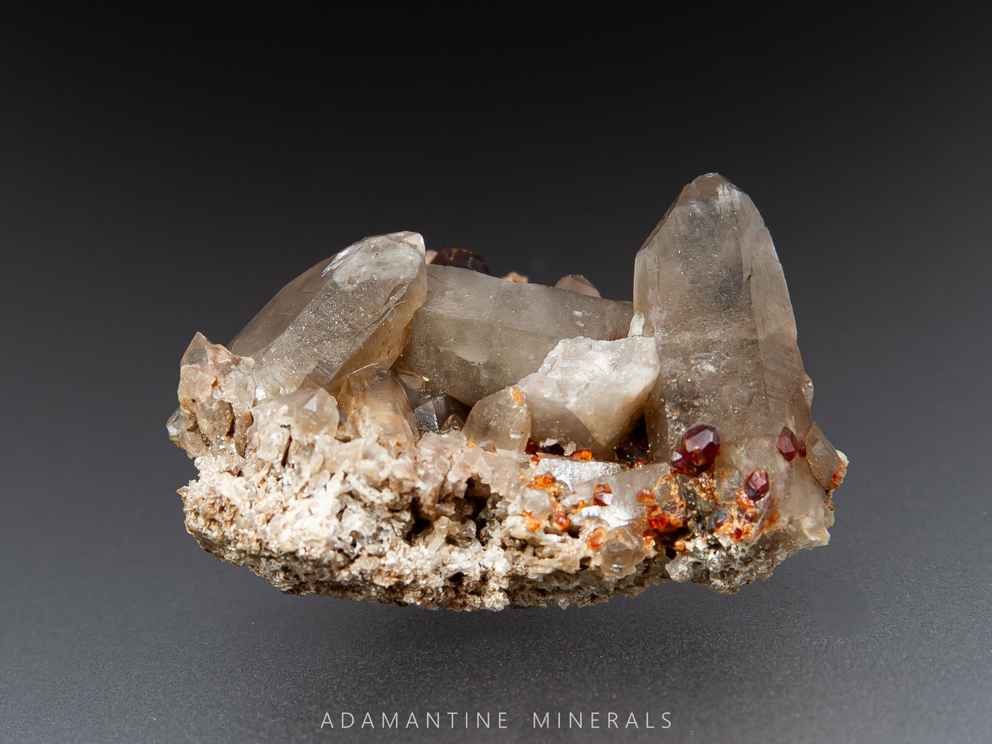 Smoky Quartz & Spessartine Garnet