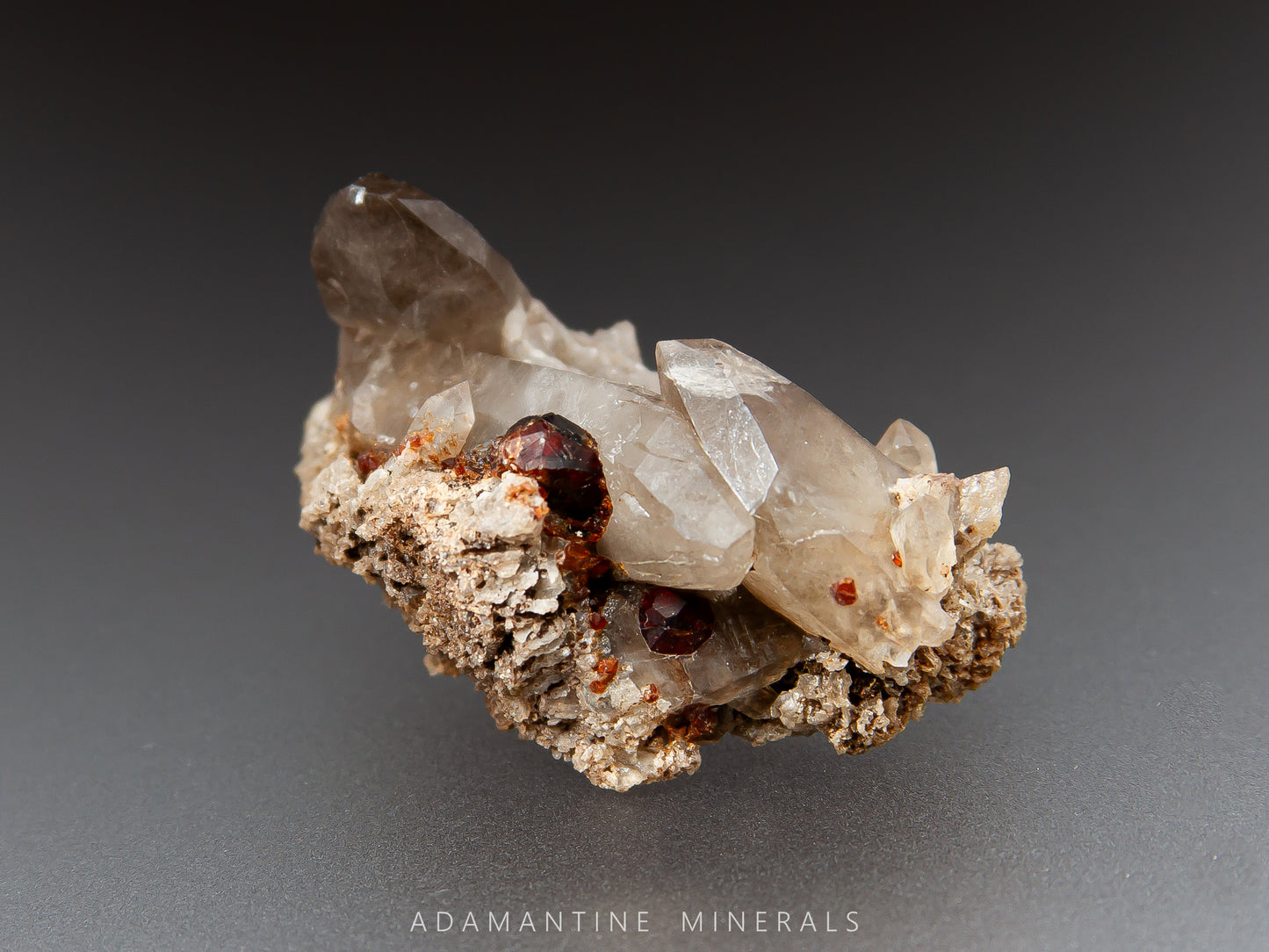 Smoky Quartz & Spessartine Garnet