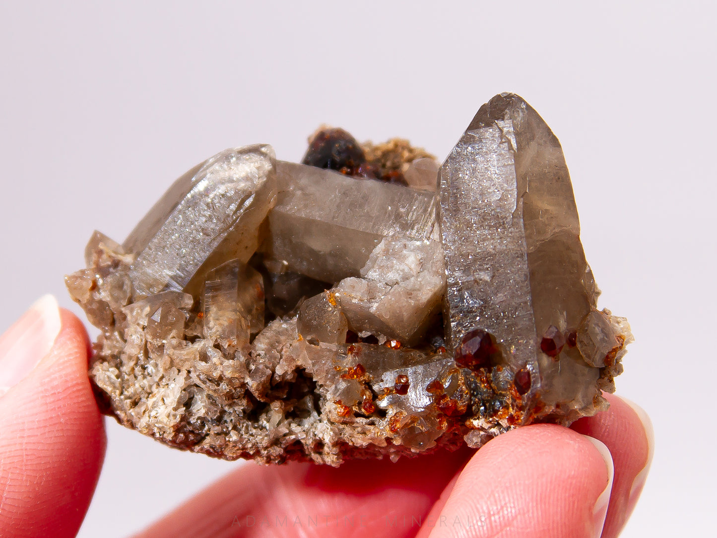 Smoky Quartz & Spessartine Garnet