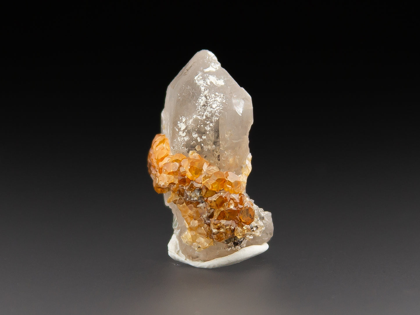Spessartine Garnet & Quartz Var. Smoky