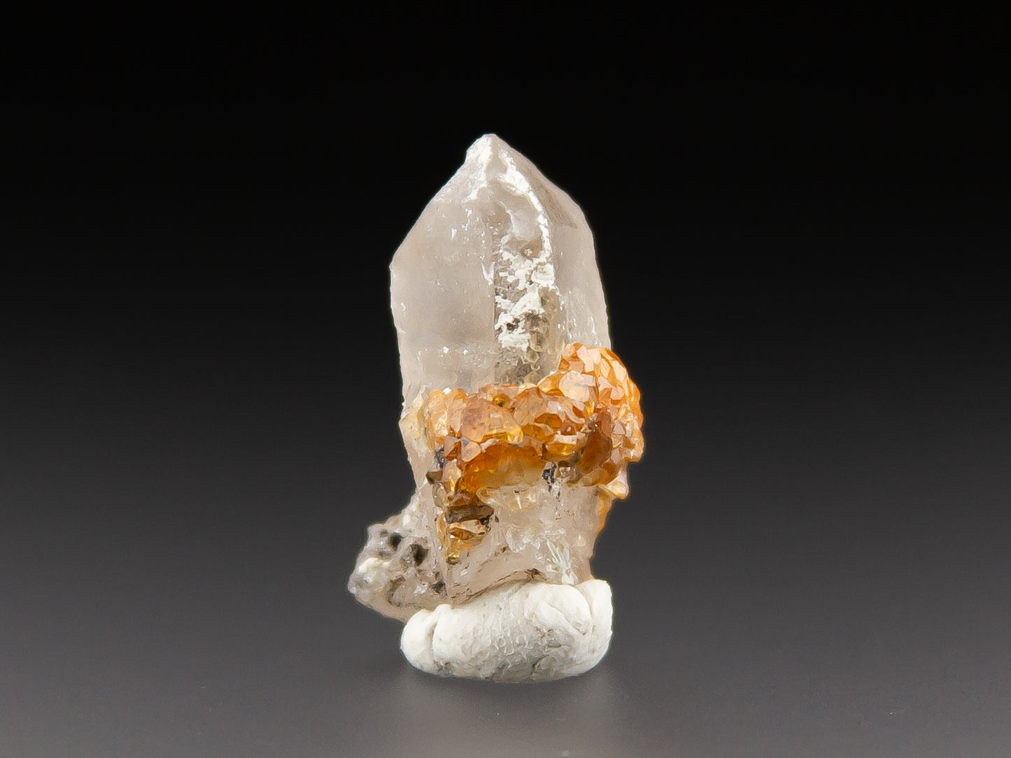 Spessartine Garnet & Quartz Var. Smoky
