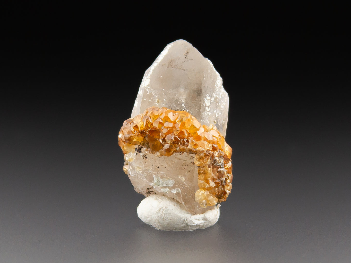 Spessartine Garnet & Quartz Var. Smoky