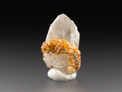 Spessartine Garnet & Quartz Var. Smoky