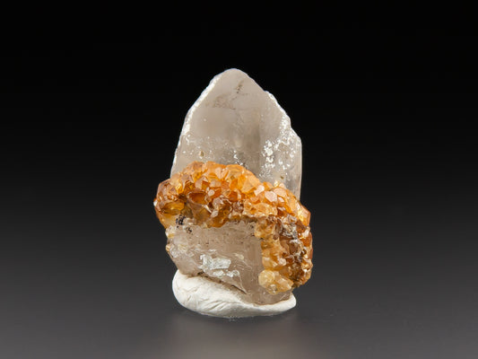 Spessartine Garnet & Quartz Var. Smoky