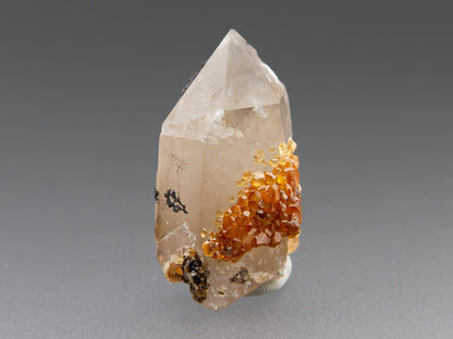 Spessartine Garnet & Smoky Quartz
