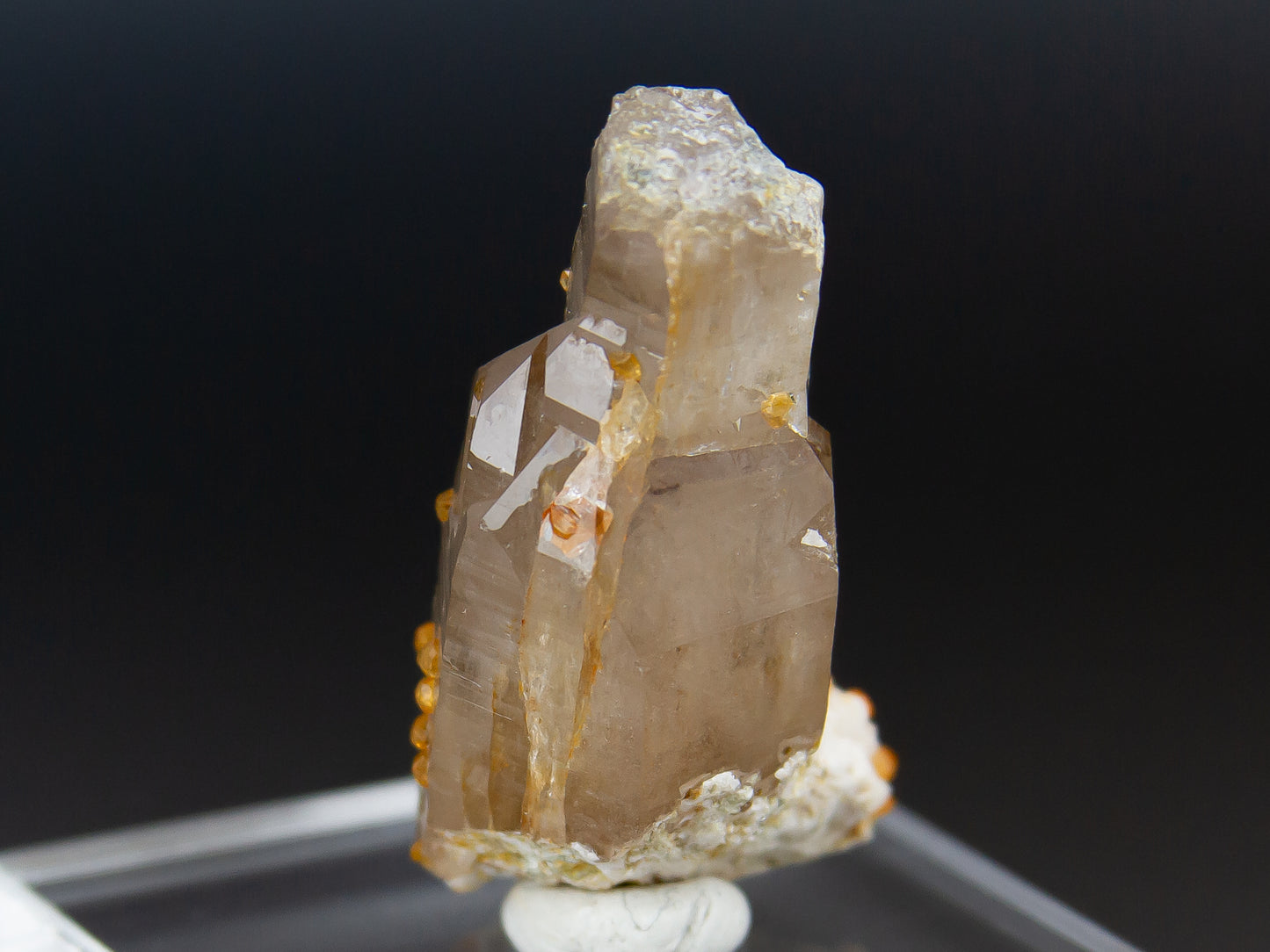 Spessartine Garnet & Smoky Quartz