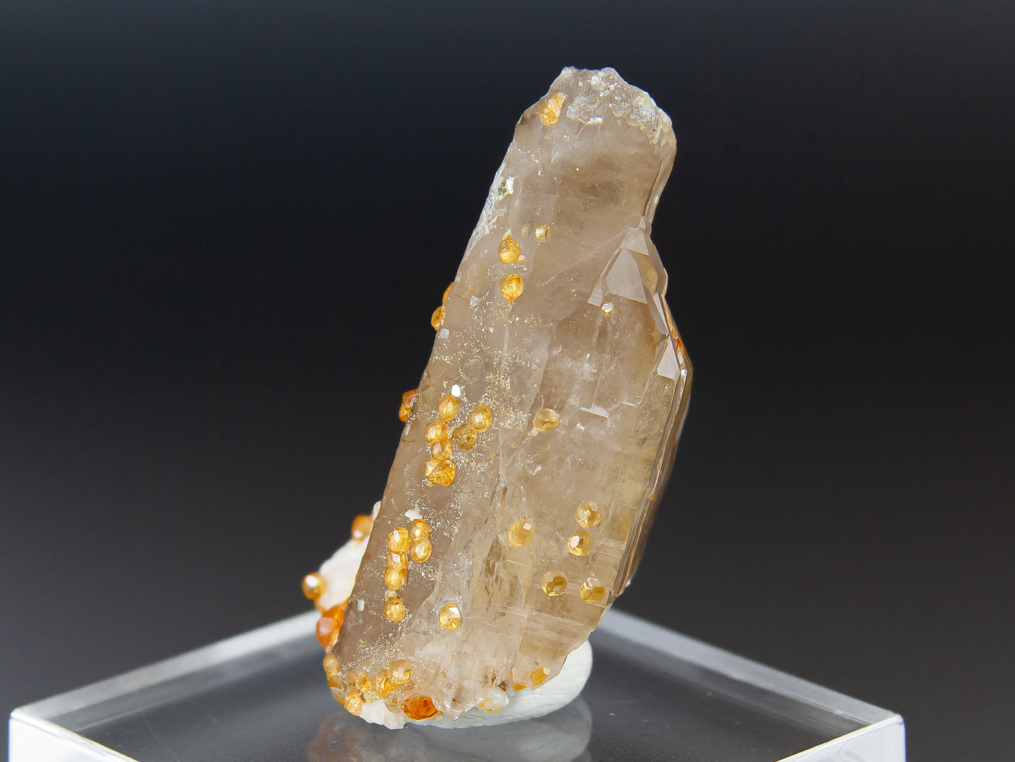 Spessartine Garnet & Smoky Quartz