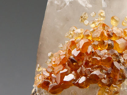 Spessartine Garnet & Smoky Quartz