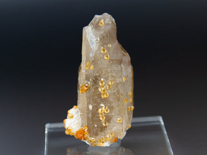 Spessartine Garnet & Smoky Quartz