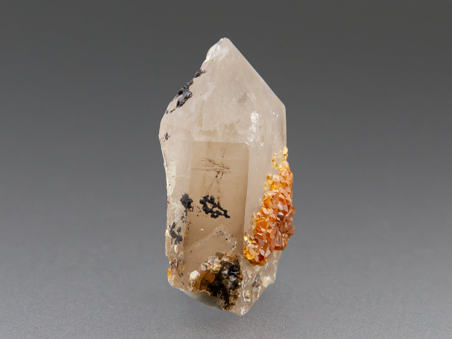 Spessartine Garnet & Smoky Quartz