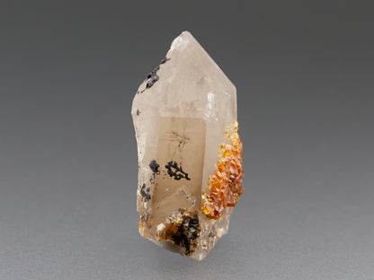 Spessartine Garnet & Smoky Quartz