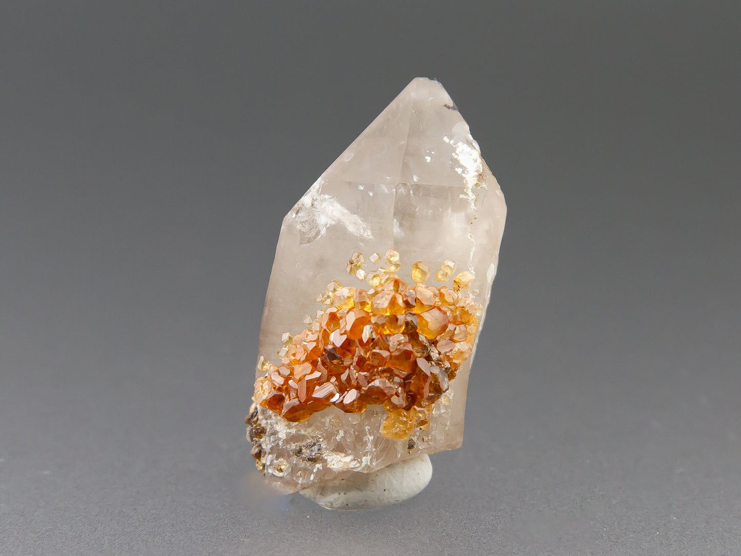 Spessartine Garnet & Smoky Quartz
