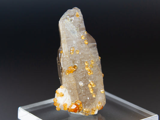 Spessartine Garnet & Smoky Quartz