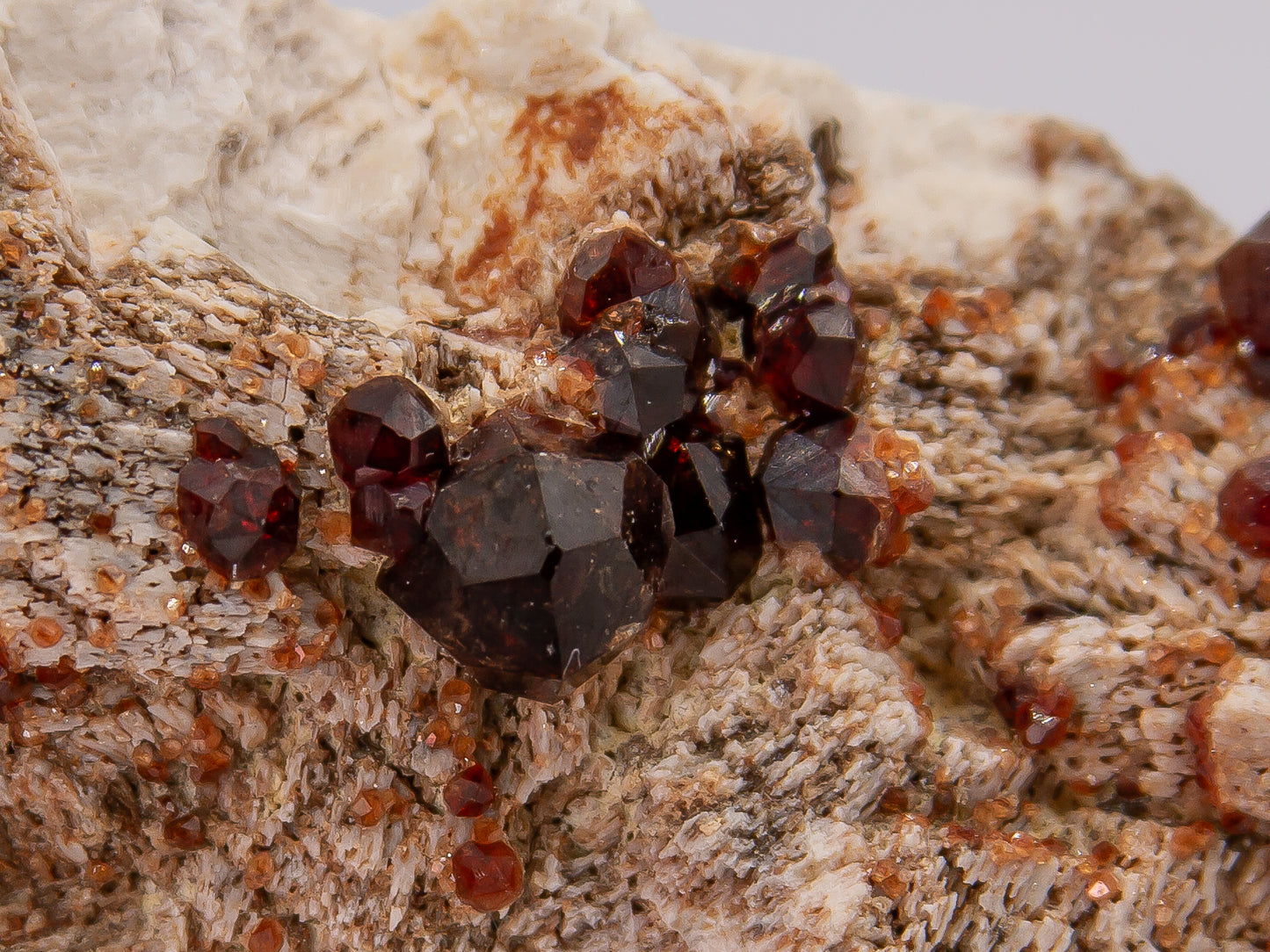 Spessartine Garnet on Microcline
