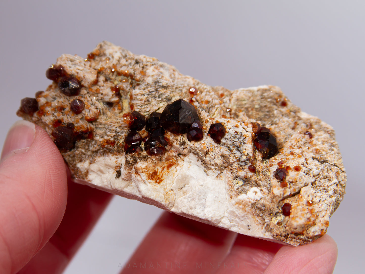 Spessartine Garnet on Microcline