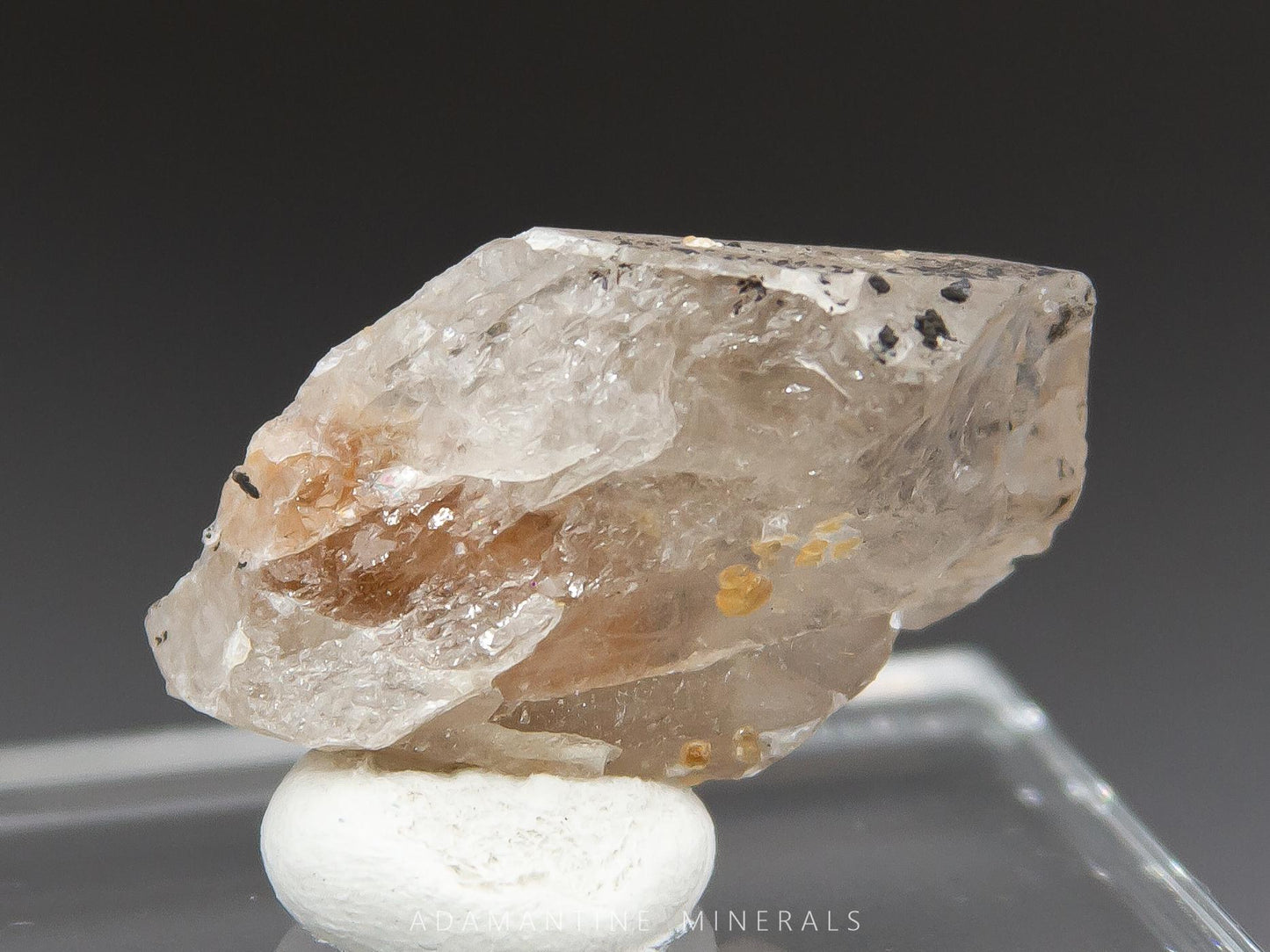Spessartine Garnets on Smoky Quartz
