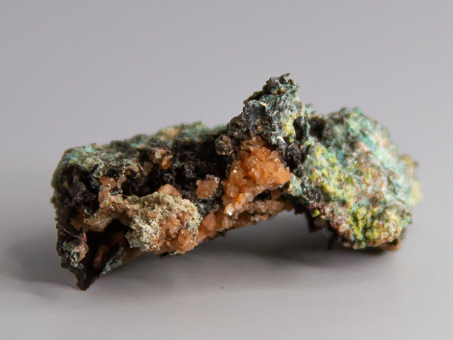 Native Copper, Adularia, Epidote, and Tenorite
