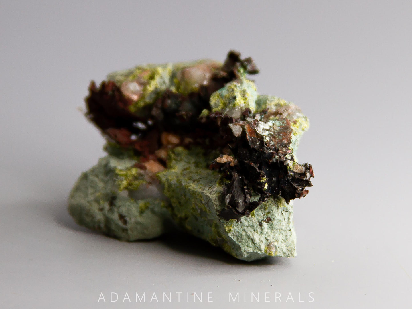 Native Copper, Microcline (Var. Adularia), Epidote, Quartz, and Tenorite