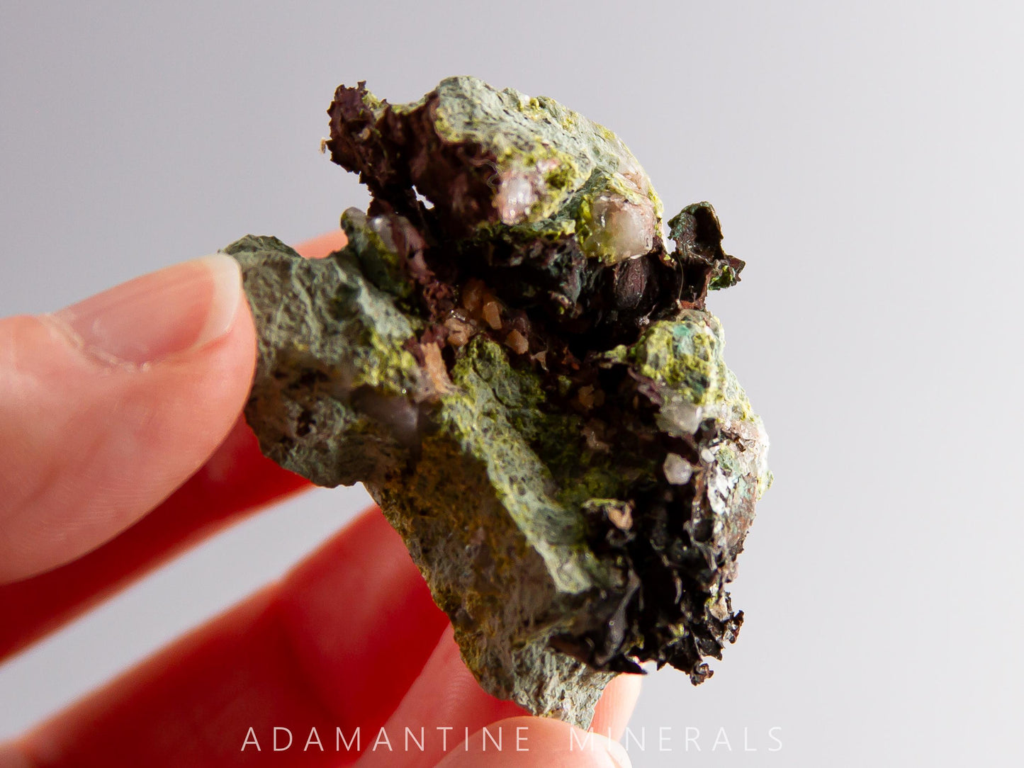 Native Copper, Microcline (Var. Adularia), Epidote, Quartz, and Tenorite