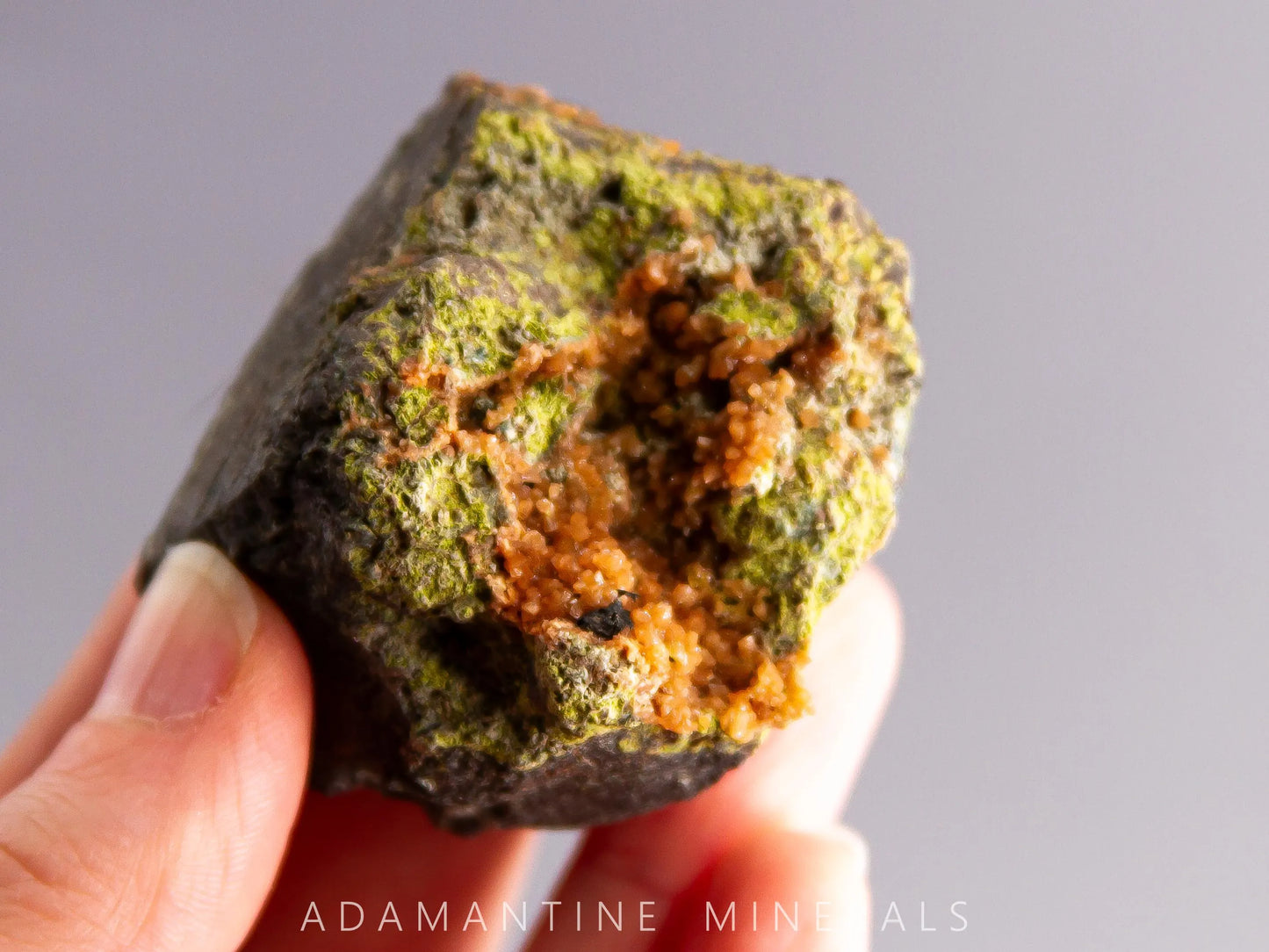 Microcline Var. Adularia, Epidote, and Tenorite-Coated Copper