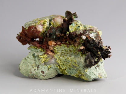 Native Copper, Microcline (Var. Adularia), Epidote, Quartz, and Tenorite