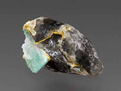 Quartz Var. Smoky with Amazonite