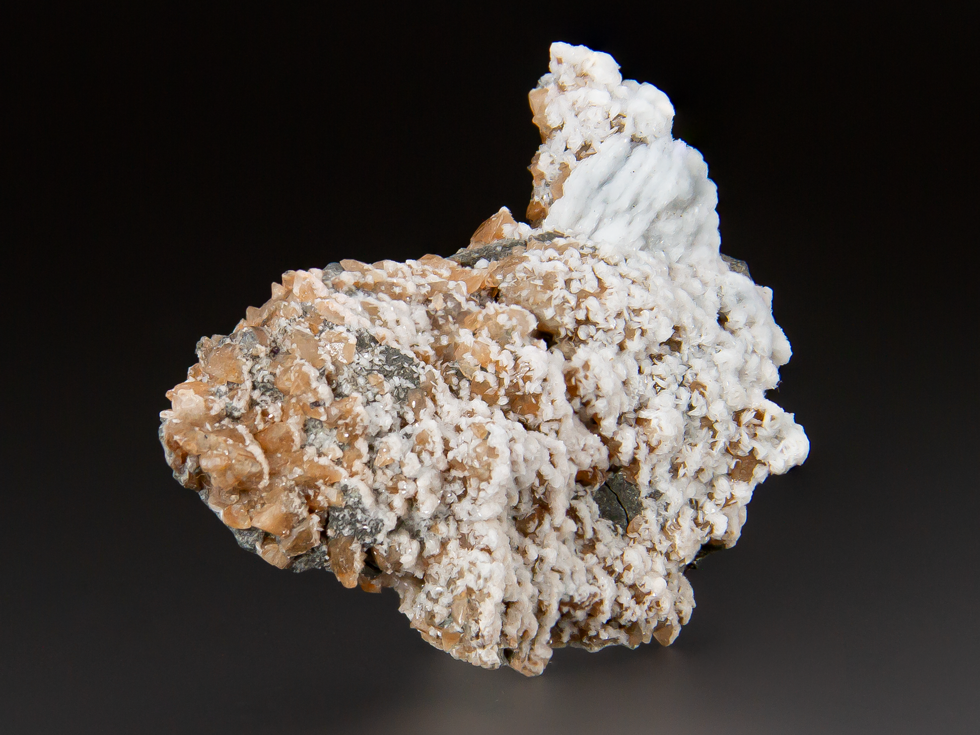 Mineral sample with a dark background