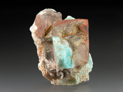 Quartz Var. Smoky and Microcline Var. Amazonite